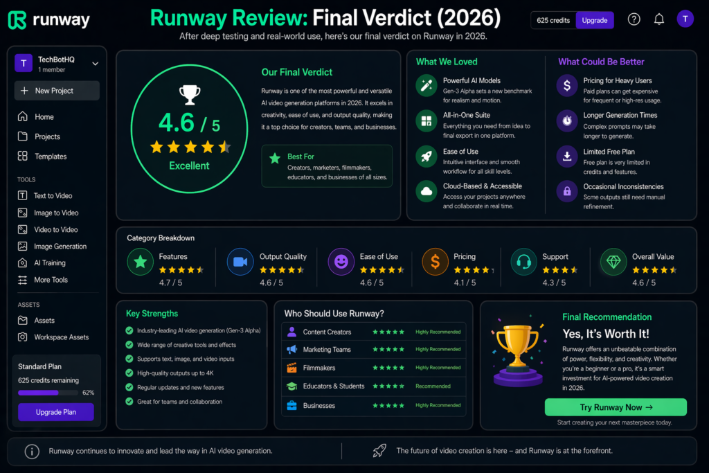 10. Final Runway AI Review Verdict Is It Worth It in 2026