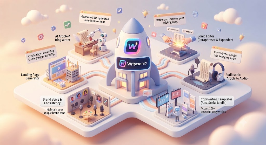 2. How Writesonic Works Key Features