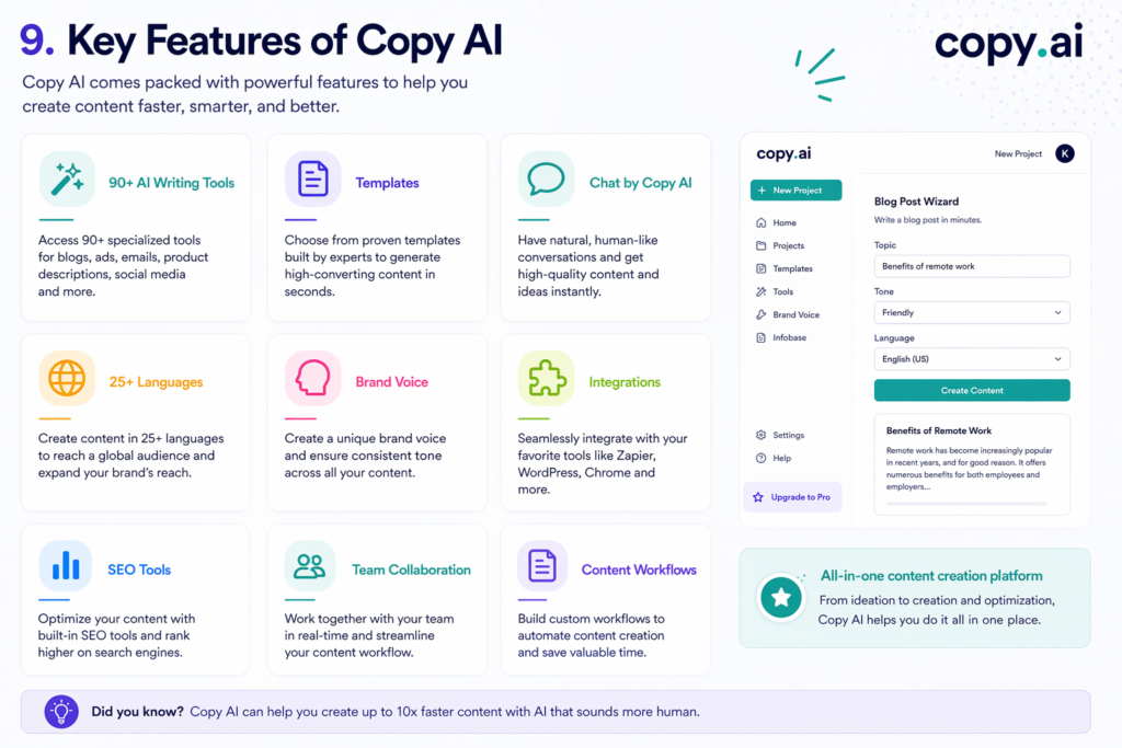 3. Key Copy AI Features in 2026
