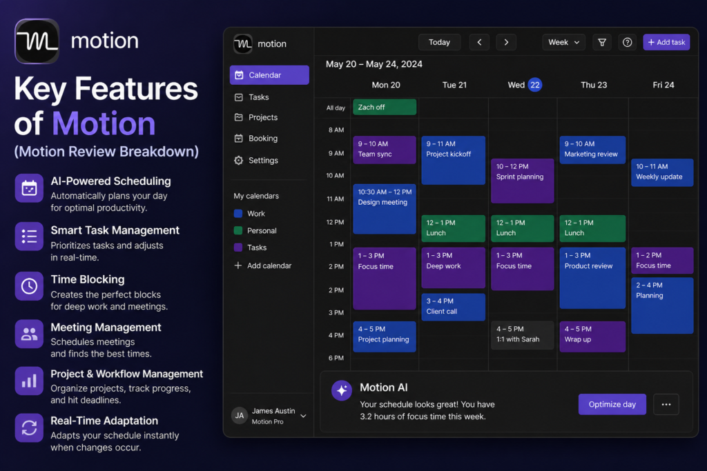 3. Key Features of Motion AI in 2026 ( Motion AI Review )