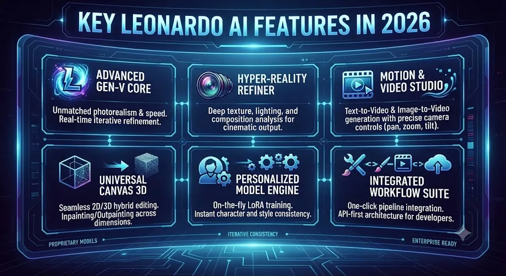 3. Key Leonardo AI Features in 2026