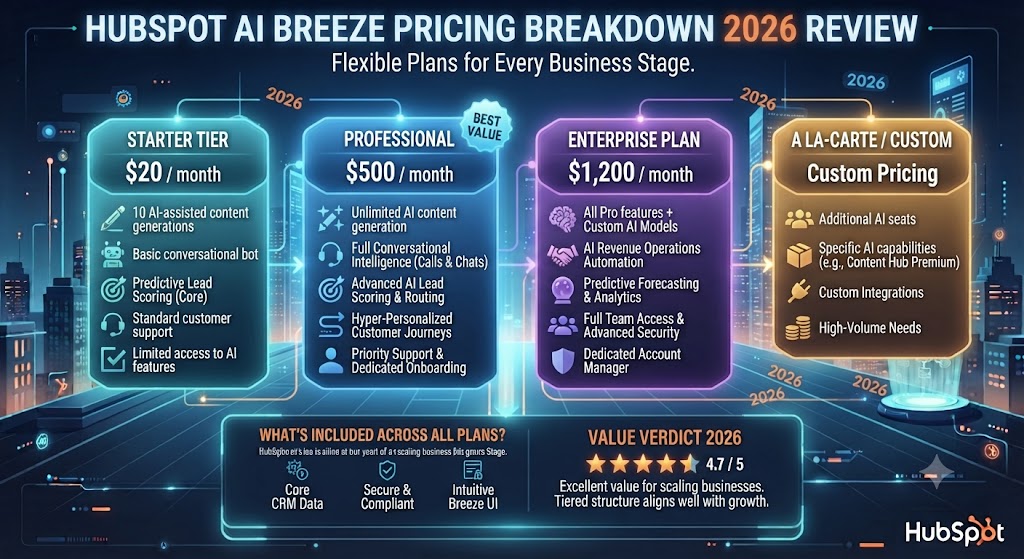 4. HubSpot AI Review Pricing Breakdown