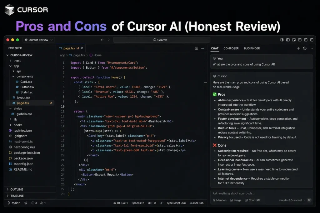 5. Cursor AI Review Honest Pros and Cons