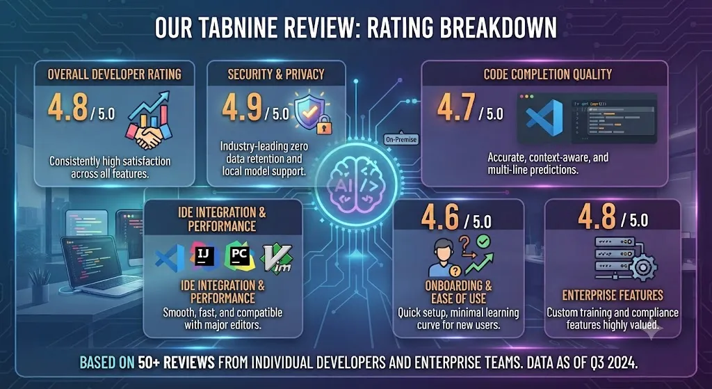 9. Our Tabnine Review Rating Breakdown