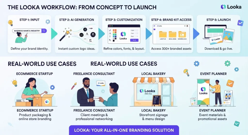 Looka Review Real World Use Cases and Workflow Examples