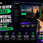 Runway review 2026 AI tool for video generation featured image with surprised woman and Gen-3 interface showing video creation dashboard