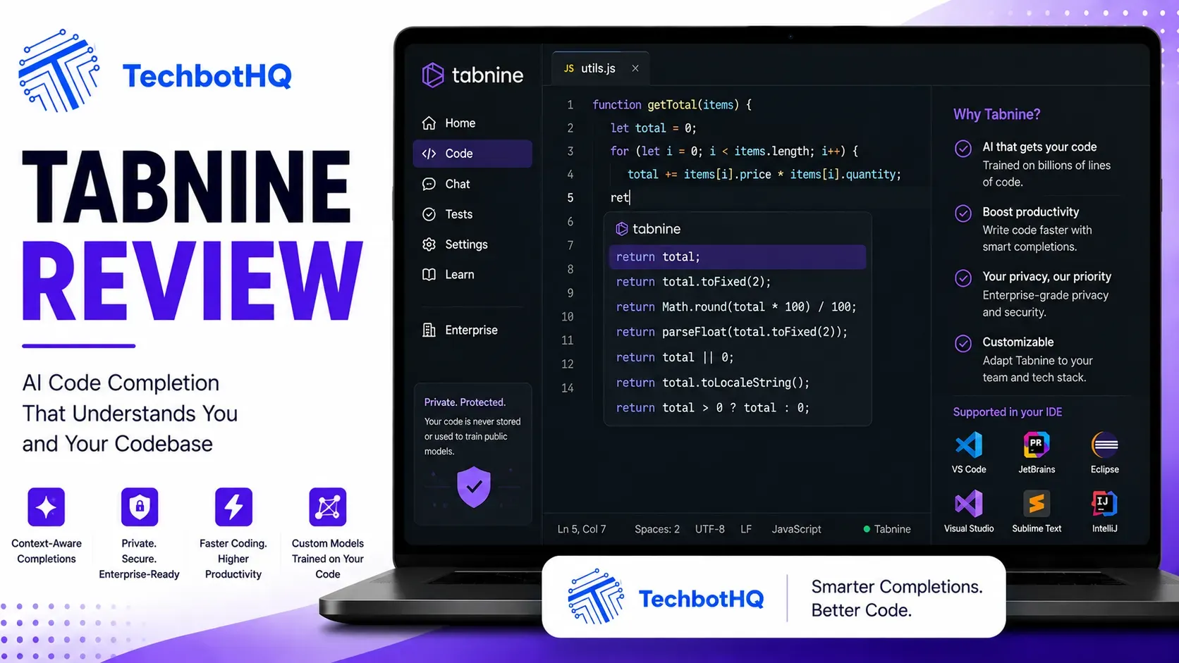 Tabnine Review 2026 The Best Privacy First AI Coding Tool