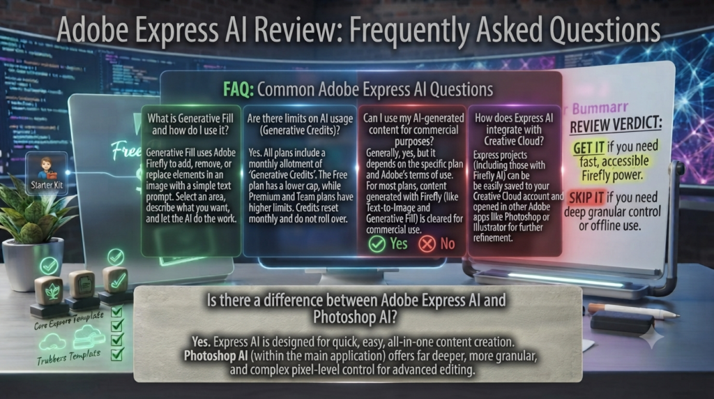 Adobe Express AI Review Frequently Asked Questions
