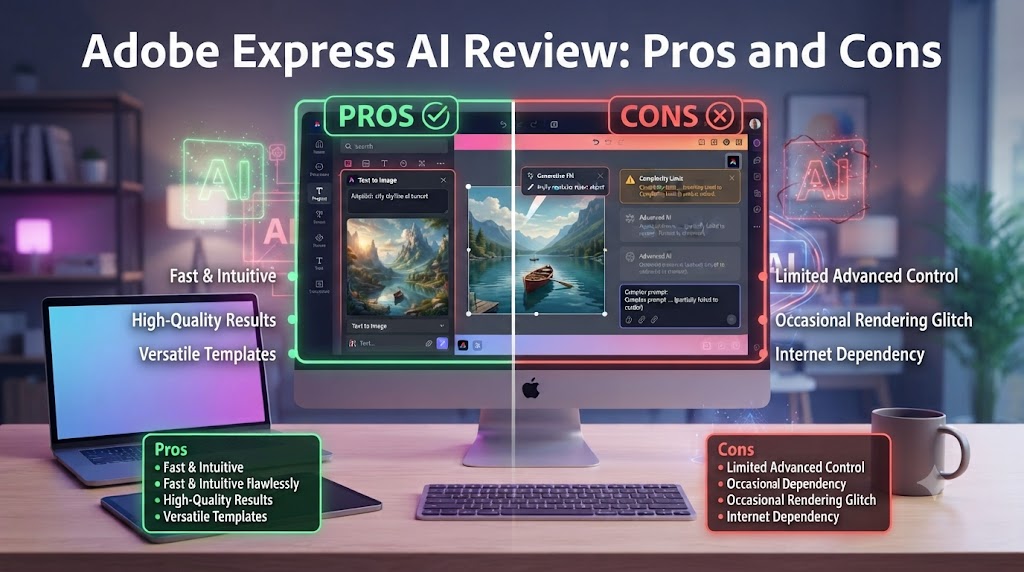 Adobe Express AI Review Pros and Cons