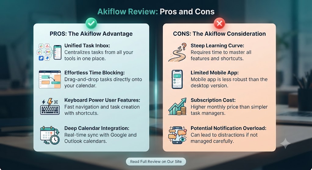 Akiflow Review Pros and Cons