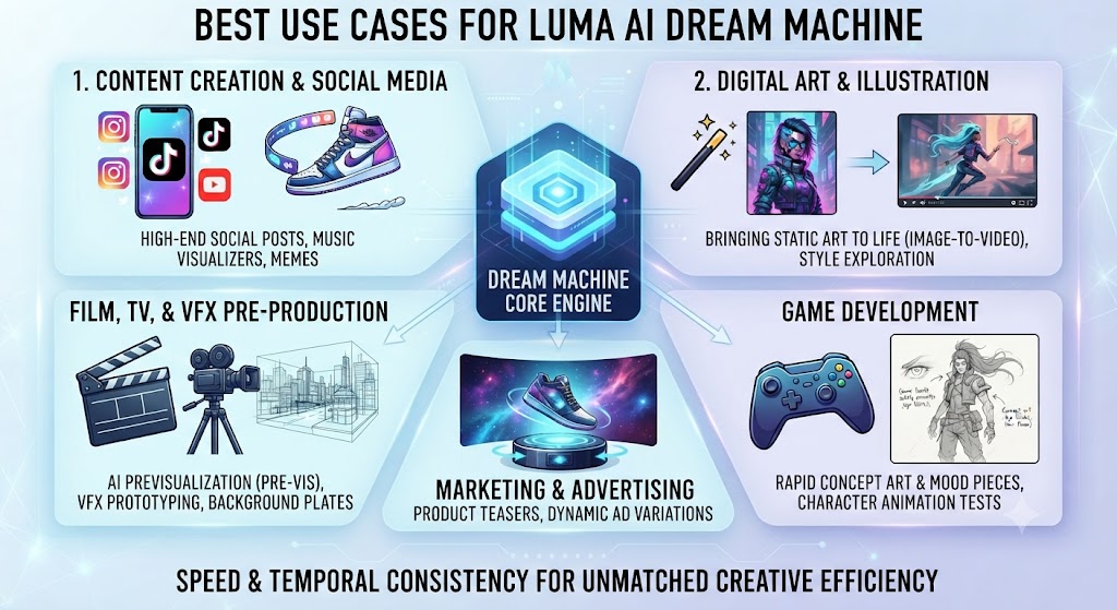 Best Use Cases for Luma AI Dream Machine