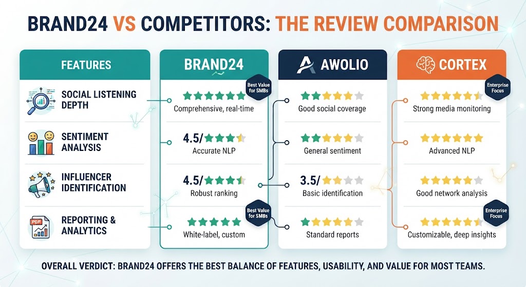 Brand24 vs Competitors The Brand24 Review Comparison
