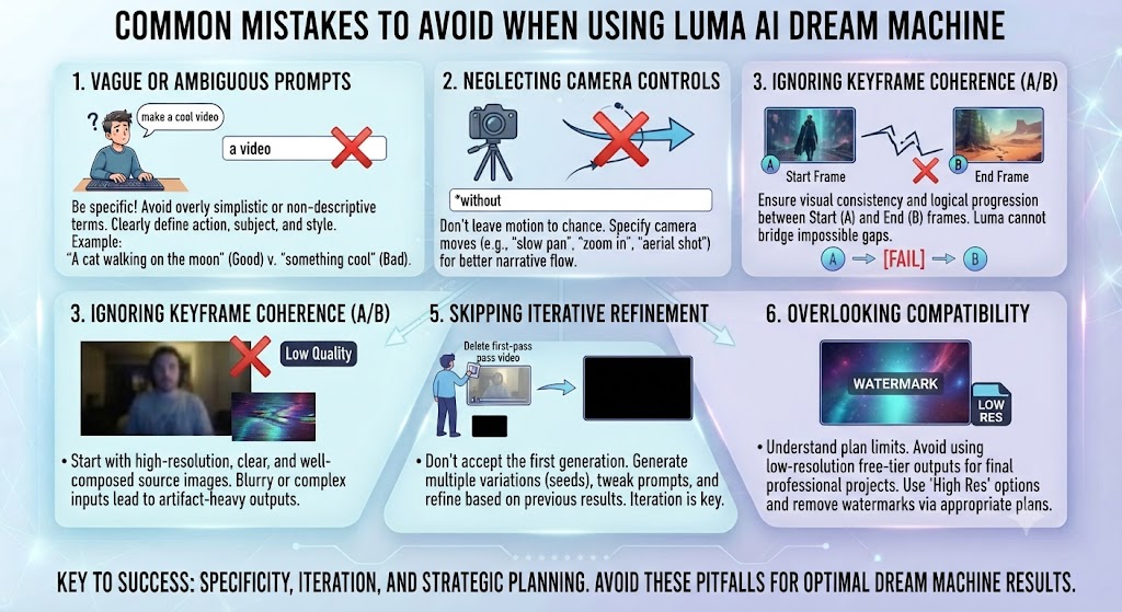 Common Mistakes to Avoid When Using Luma AI Dream Machine
