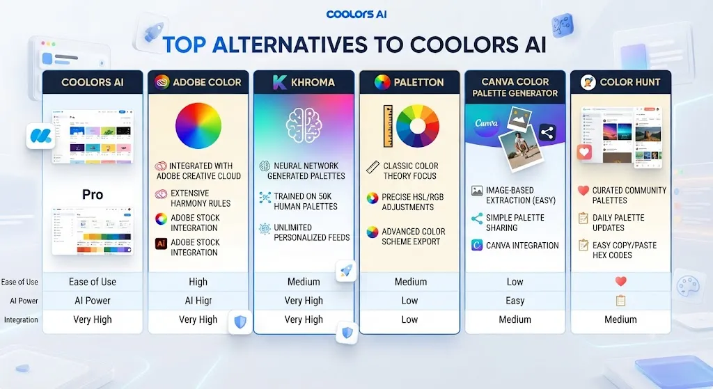Coolors Ai Alternatives