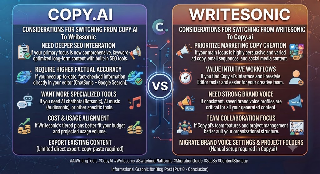 Copy.ai vs Writesonic Switching Considerations
