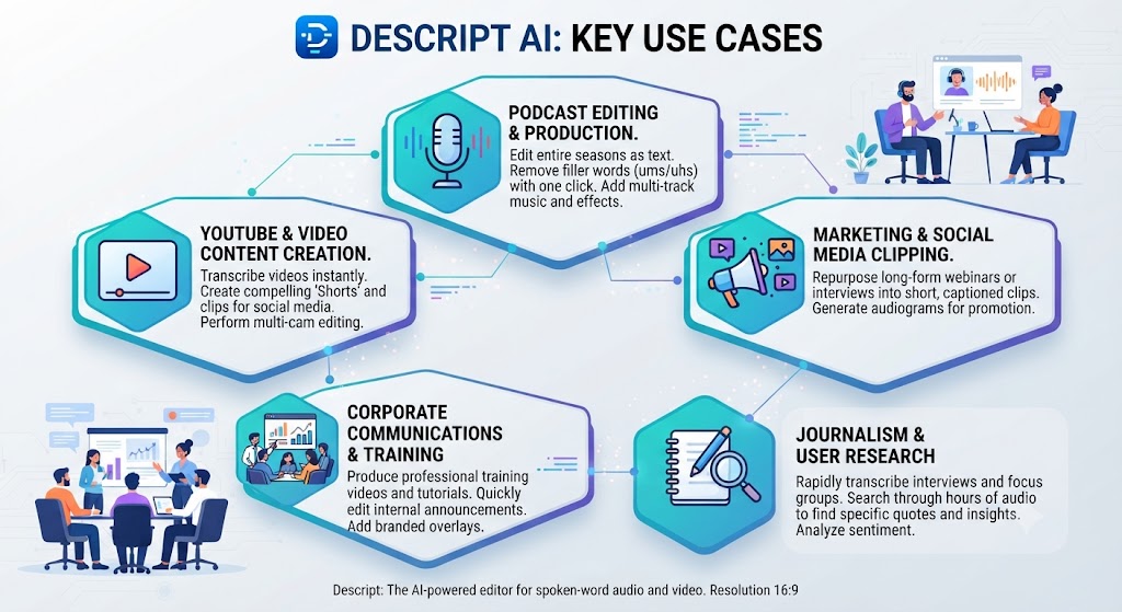 Descript ai Use Cases