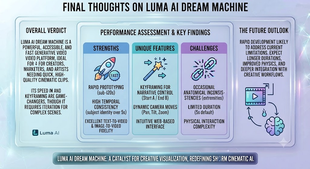 Final Thoughts on Luma AI Dream Machine