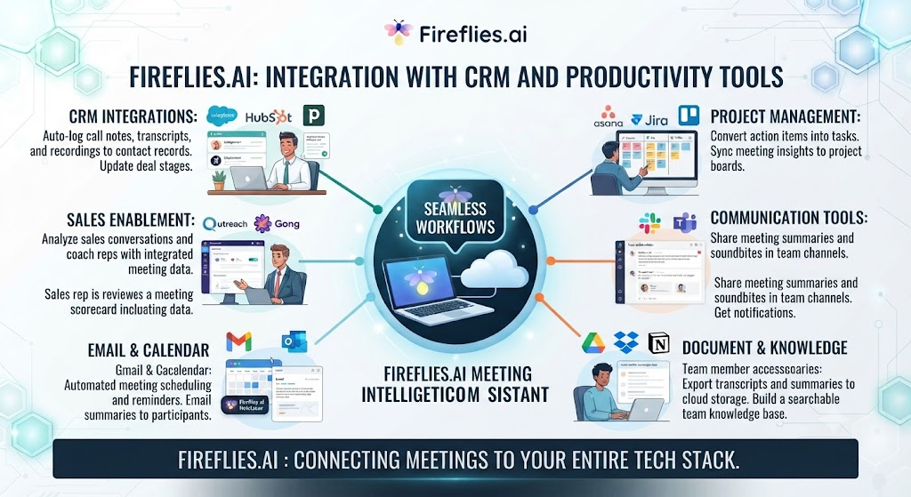 Fireflies.ai Review Integration with CRM and Productivity Tools