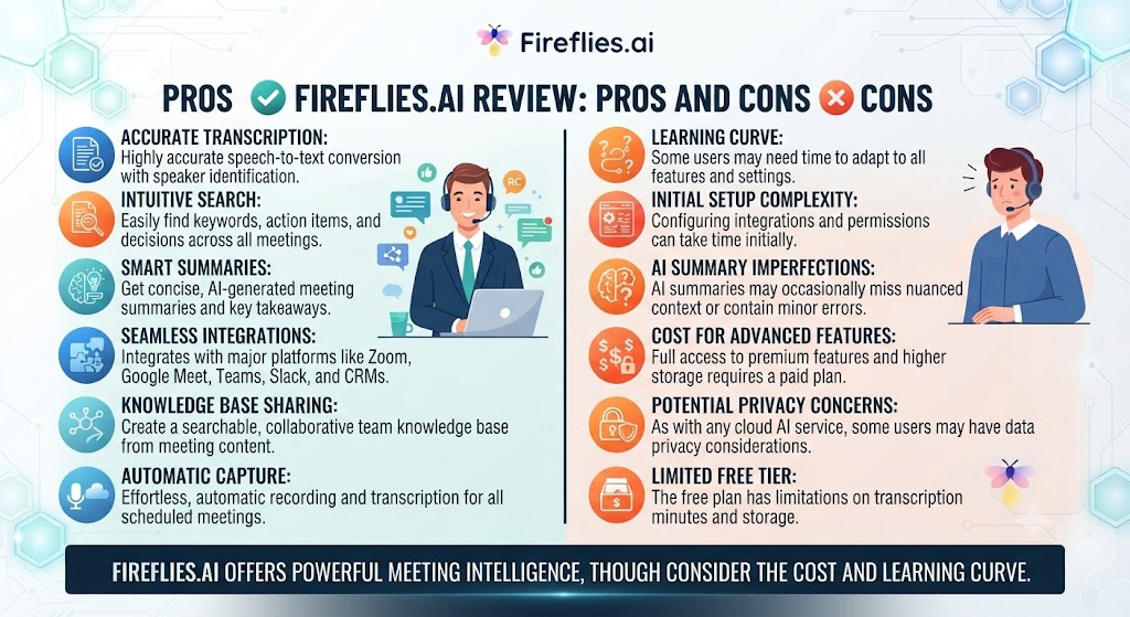 Fireflies.ai Review Pros and Cons