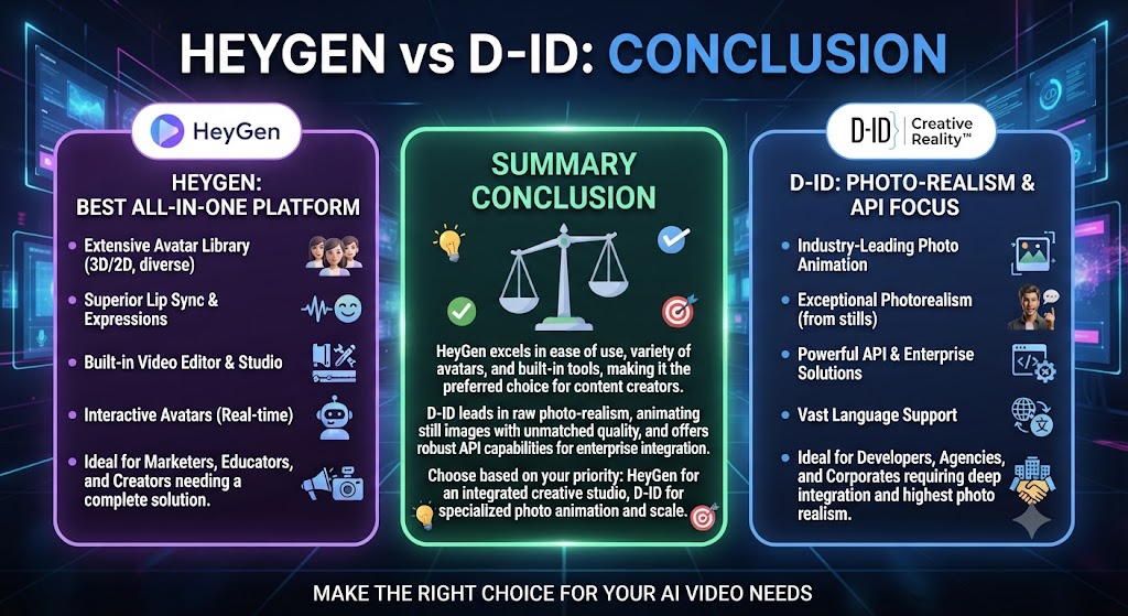 HeyGen vs D ID Conclusion