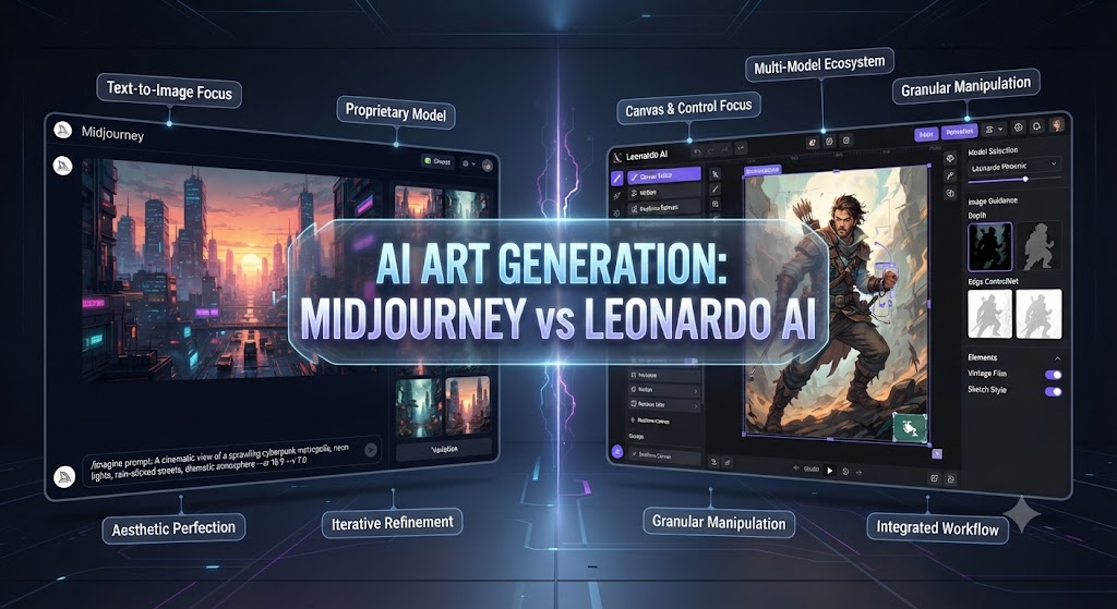 How AI Art Generation Works in Each Tool Midjourney vs Leonardo AI
