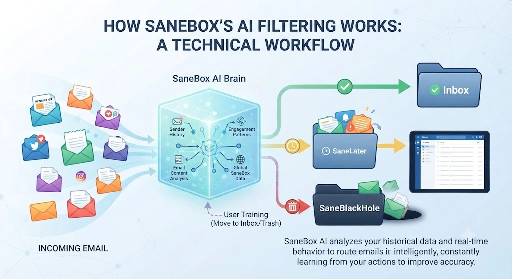 How SaneBoxs AI Filtering Works