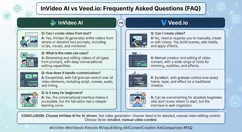 InVideo AI vs Veed.io FAQ