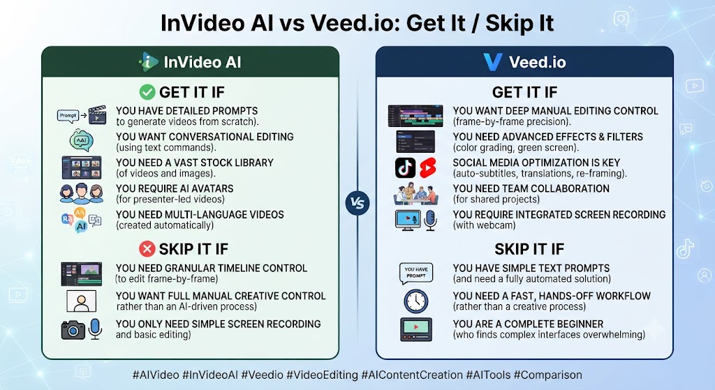 InVideo AI vs Veed.io Get It Skip It