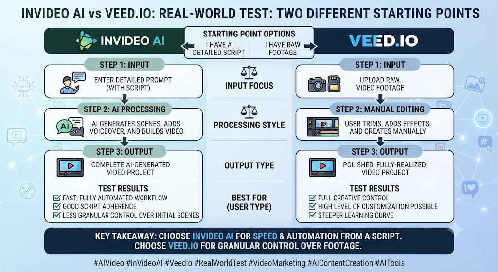 InVideo AI vs Veed.io Real World Test Two Different Starting Points