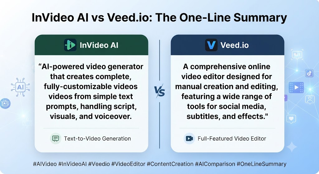 InVideo AI vs Veed.io The One Line Summary