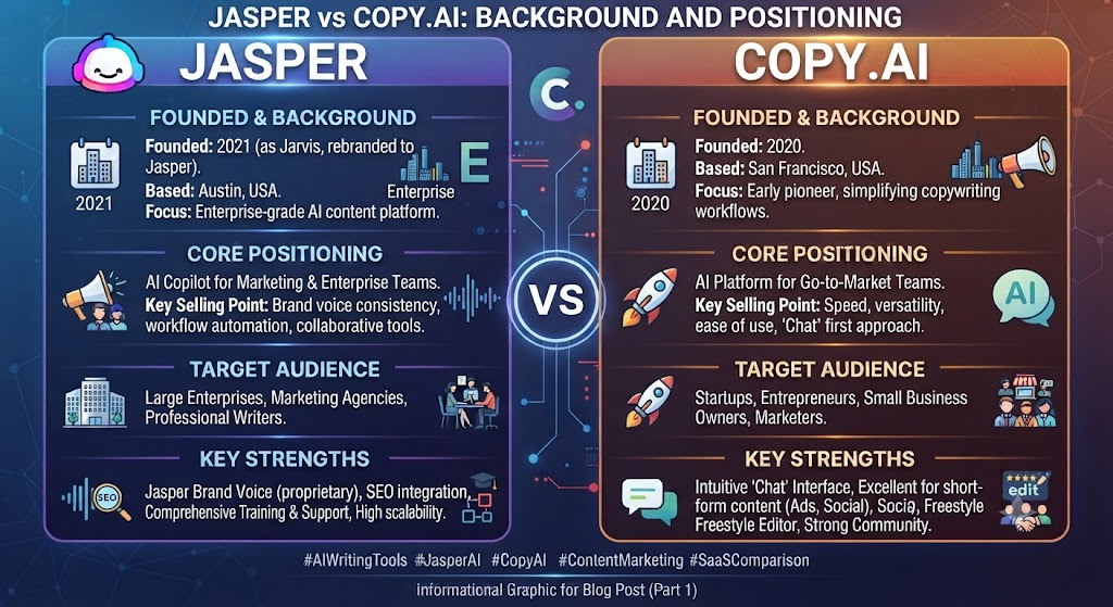 Jasper vs Copy.ai Background and Positioning