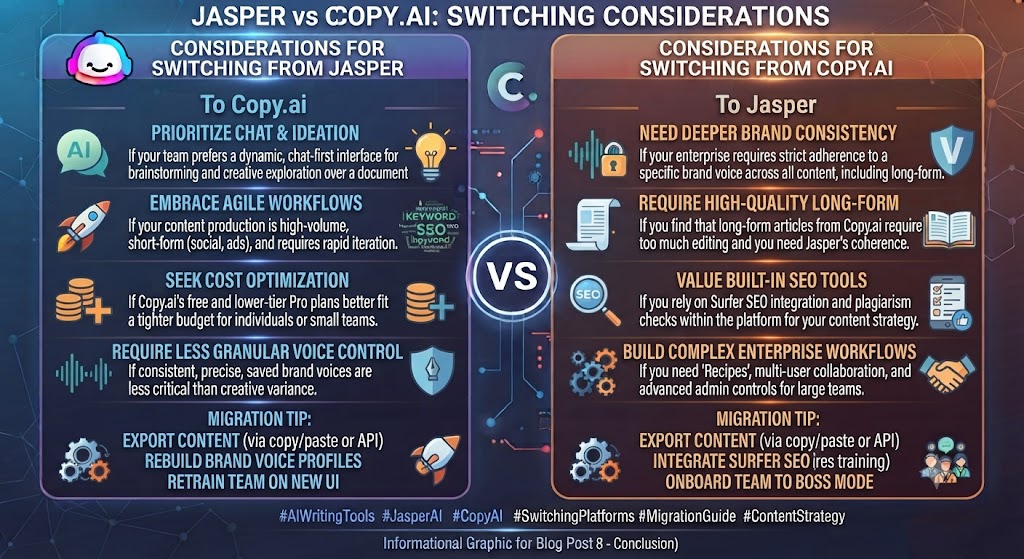 Jasper vs Copy.ai Switching Considerations