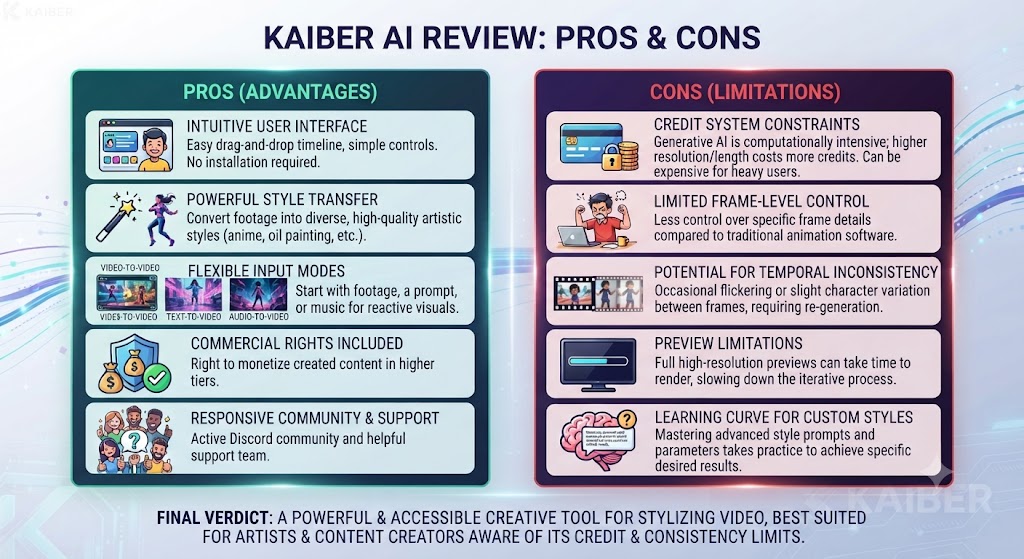 Kaiber Review Pros and Cons