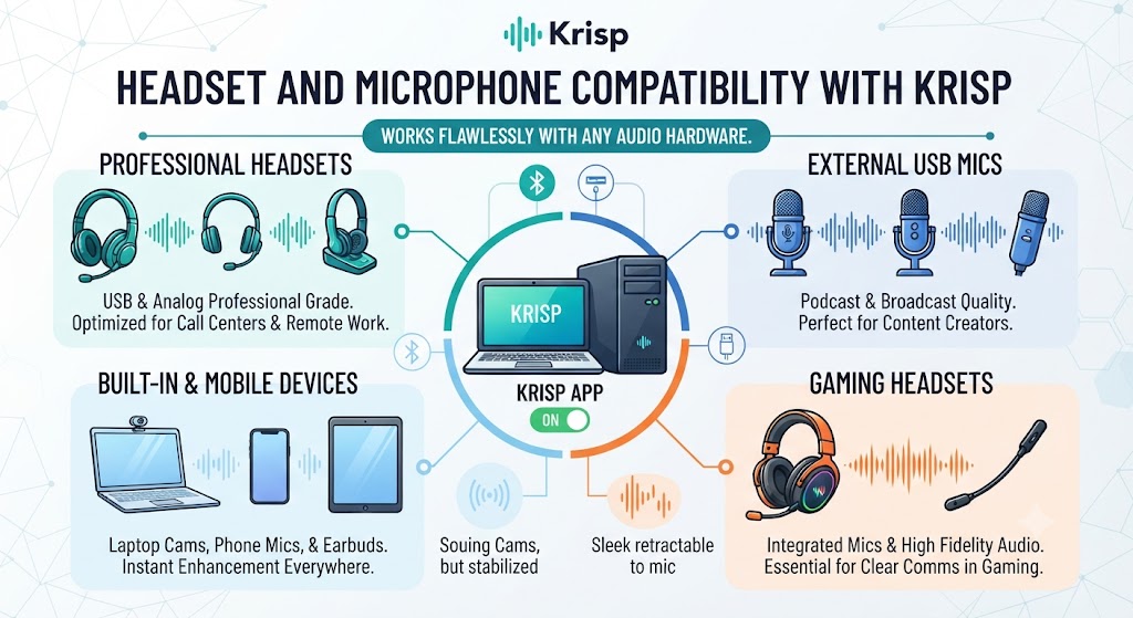 Krips Review Headset and Microphone Compatibility