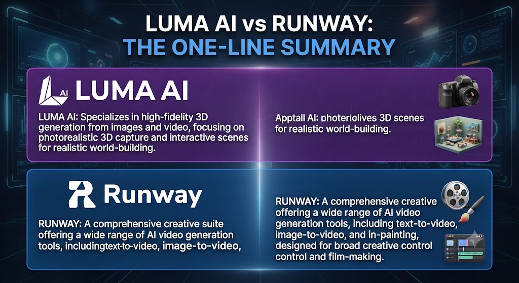 Luma AI vs Runway The One Line Summary