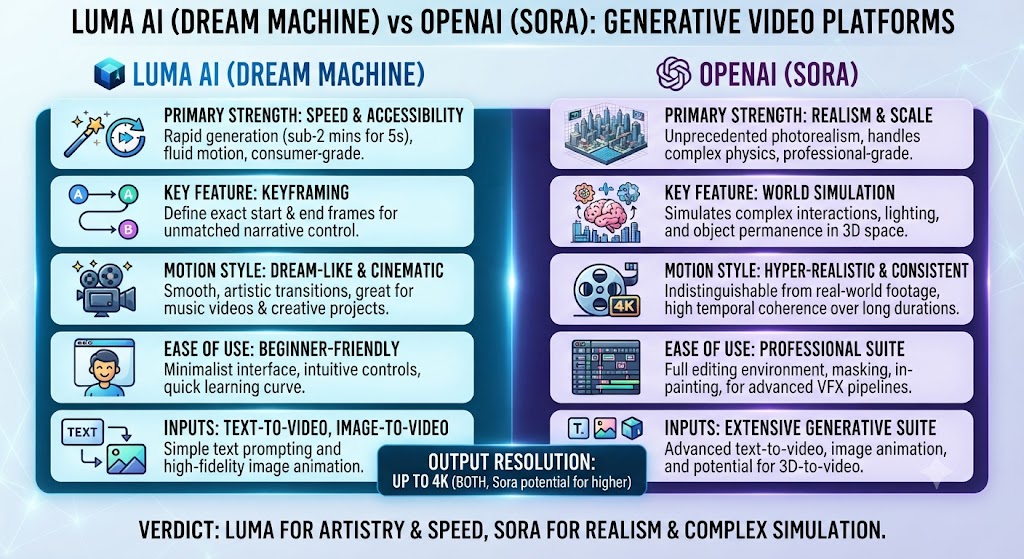 Luma AI vs Sora