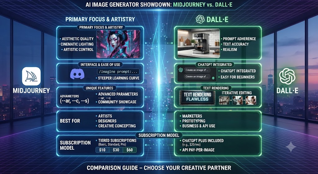 Midjourney vs DALL·E Competitor Comparison