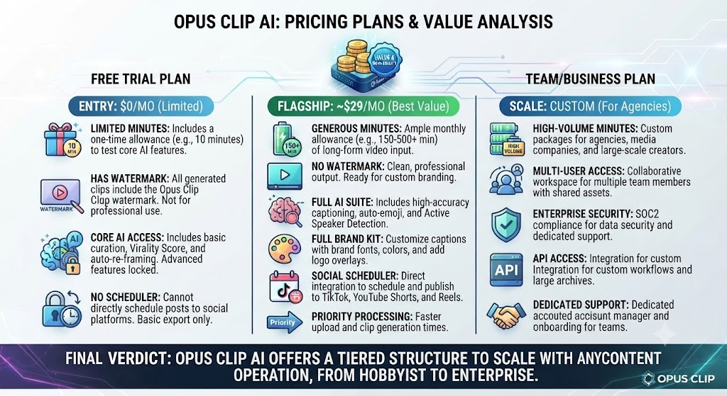 Opus Clip Pricing Plans