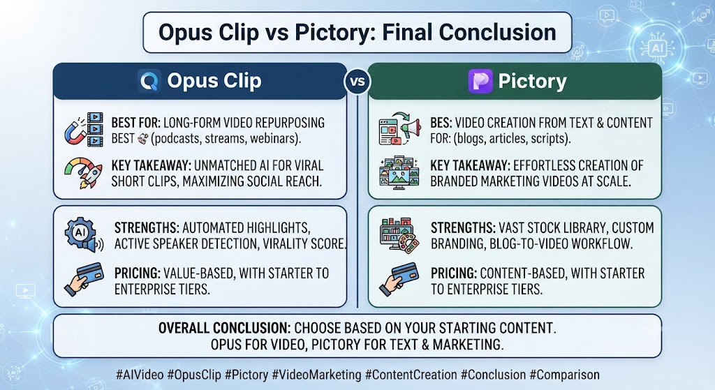 Opus Clip vs Pictory Conclusion