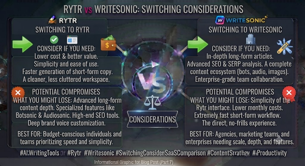 Rytr vs Writesonic Switching Considerations