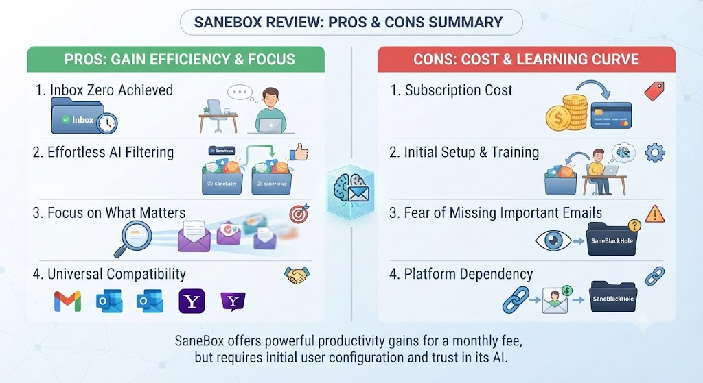 SaneBox Review Pros and Cons