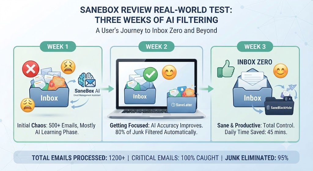 SaneBox Review Real World Test Three Weeks of AI Filtering