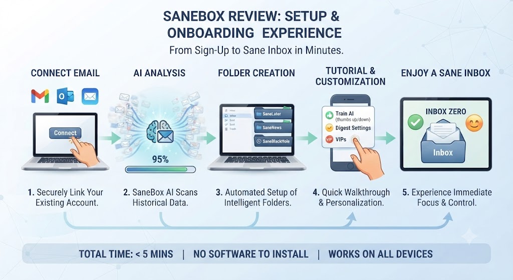SaneBox Review Setup and Onboarding Experience