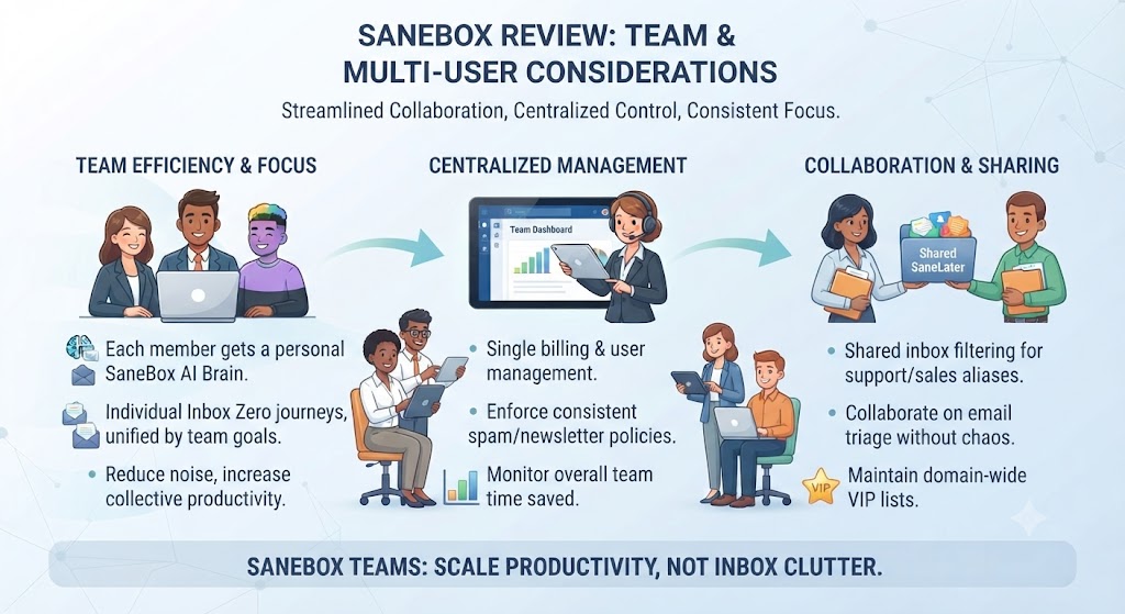 SaneBox Review Team and Multi User Considerations