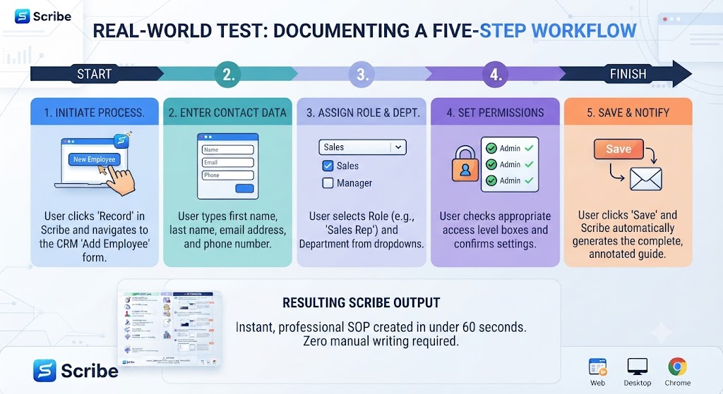 Scribe Review Real World Test Documenting a Five Step Workflow