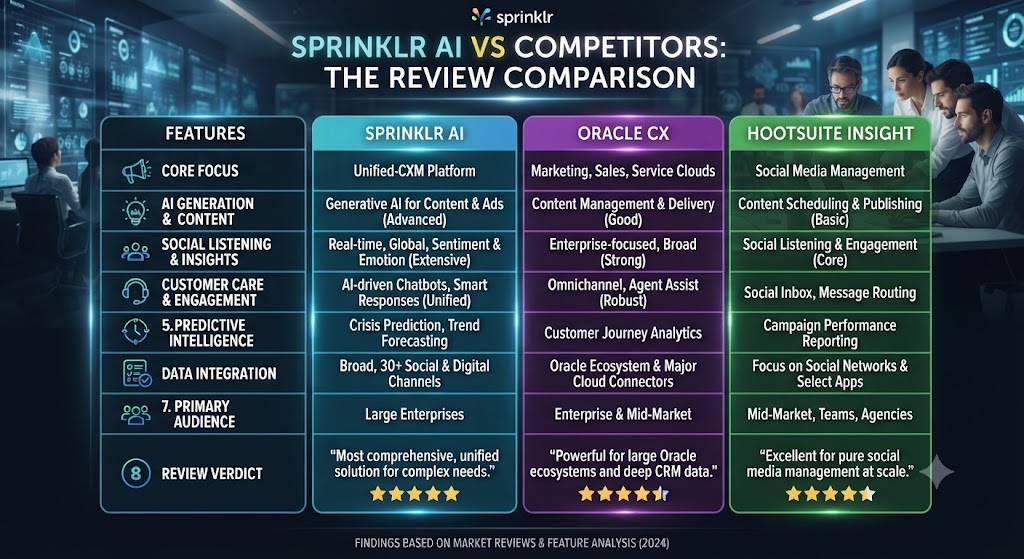 Sprinklr AI vs Competitors The Sprinklr AI Review Comparison