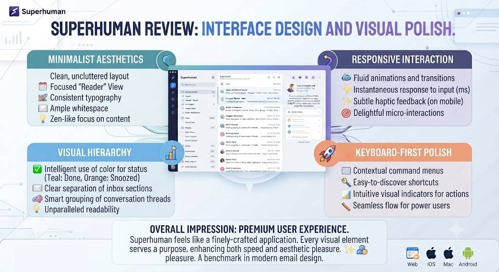 Superhuman Review Interface Design and Visual Polish