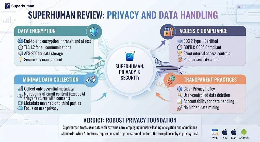 Superhuman Review Privacy and Data Handling