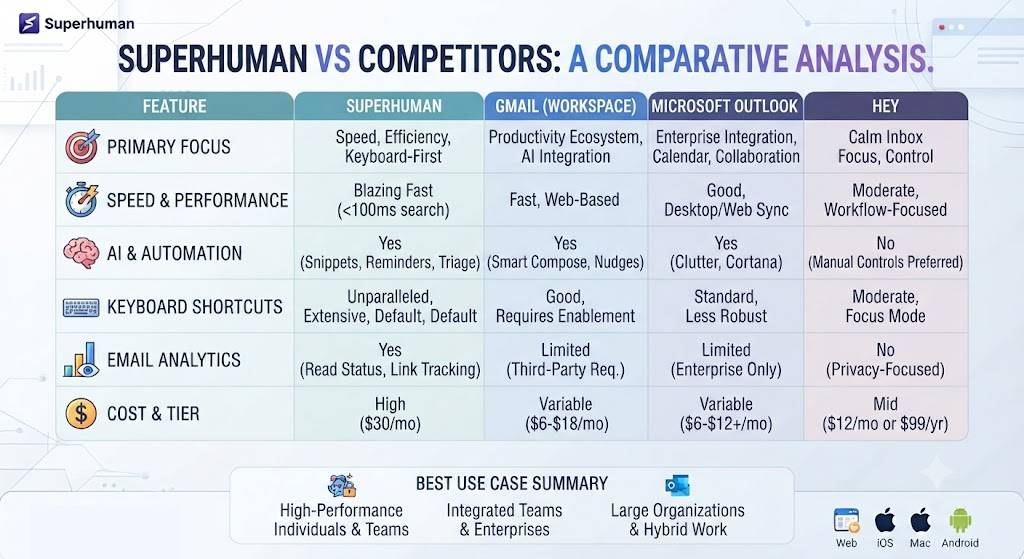 Superhuman vs Competitors