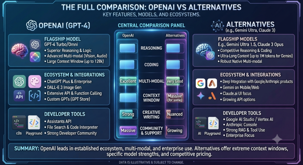 The Full Comparison OpenAI vs Alternatives